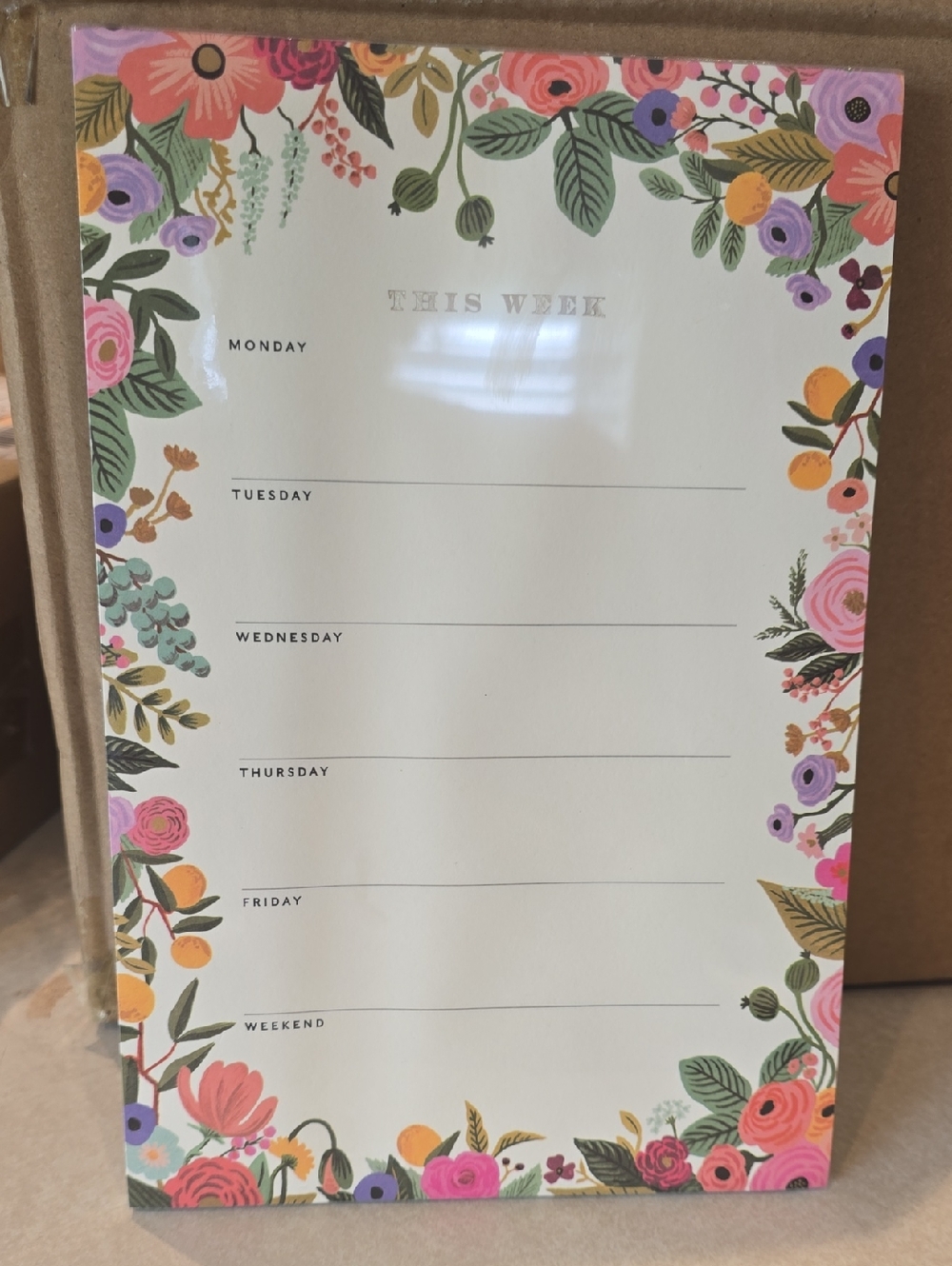 Rifle Paper Co Weekly Planner Memo Notepad 50 Tear Off Sheets
